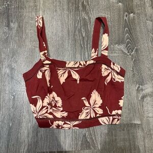 Red flowery tank top